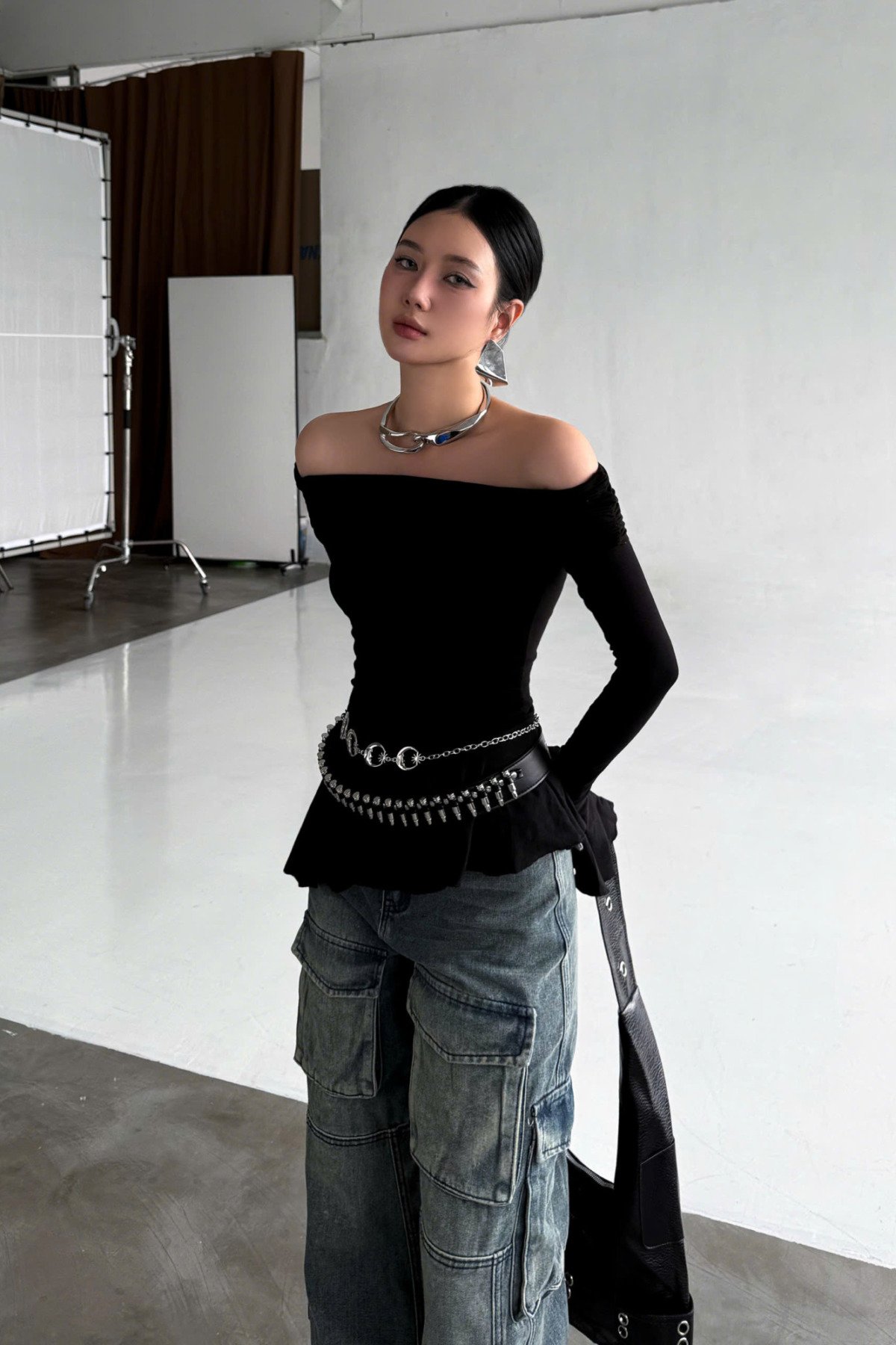 Jannia Black Top No Fleur